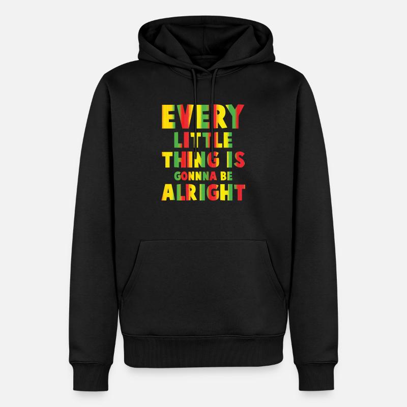 Reggae - Sweat à capuche Premium bio Homme - noir