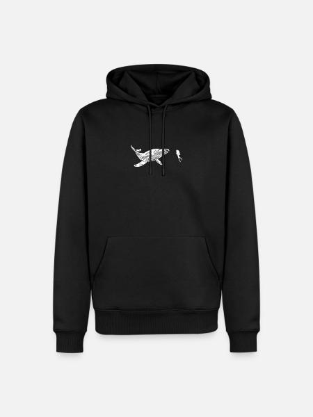 Cétacé de plongée baleines - Sweat à capuche Premium bio Homme - noir