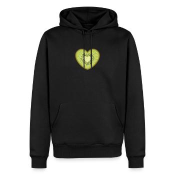 Kiwi Früchte Obst Kiwis Frucht Geschenk - Männer Premium Bio Hoodie - Schwarz - Vorne - Nico (187cm)