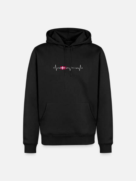 Denmark Danish flag Danish Copenhagen - Men’s Premium Organic Hoodie - black