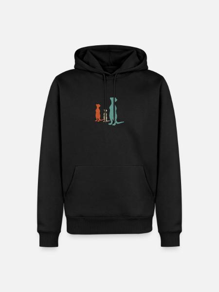 Suricates - Sweat à capuche Premium bio Homme - noir