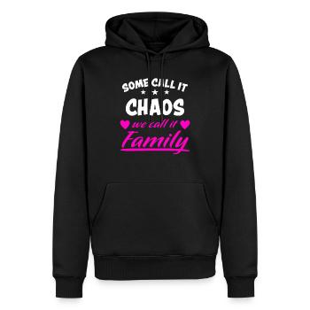 Chaos Witzig Familie Lustiger Spruch Cool Geschenk - Männer Premium Bio Hoodie - Schwarz - Vorne - Nico (187cm)