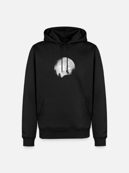Disc Golf Flugscheibe Discgolfer Geschenk Vollmond - Herre Premium økologisk hoodie - sort