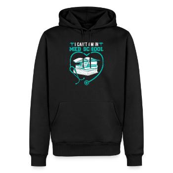 Med School Student Drôles de citations médicales Gra - Sweat à capuche Premium bio Homme - noir - Devant - Nico (187cm)