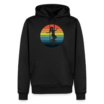 Einrad Einradfahrerin Einradfahrer Einradfahren - Männer Premium Bio Hoodie - Schwarz - Vorne - Nico (187cm)