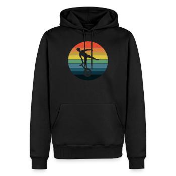 Einrad Einradfahrerin Einradfahrer Einradfahren - Männer Premium Bio Hoodie - Schwarz - Vorne - Nico (187cm)