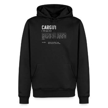 Carguy Tuner Tuning Auto Visseuse - Sweat à capuche Premium bio Homme - noir - Devant - Nico (187cm)