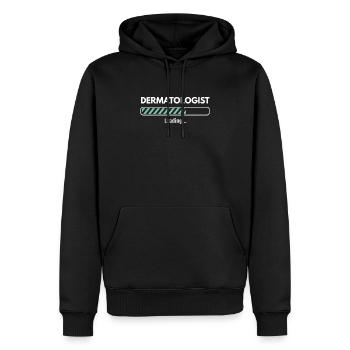 Dermatologe Loading Studium der Dermatologie - Männer Premium Bio Hoodie - Schwarz - Vorne - Nico (187cm)