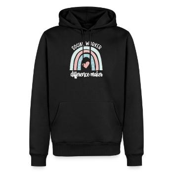 Sozialarbeiter Soziale Arbeit Streetworker Team - Männer Premium Bio Hoodie - Schwarz - Vorne - Nico (187cm)