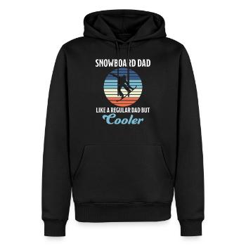 Snowboard Dad Lustige Spruch Snowboarding Geschenk - Männer Premium Bio Hoodie - Schwarz - Vorne - Nico (187cm)