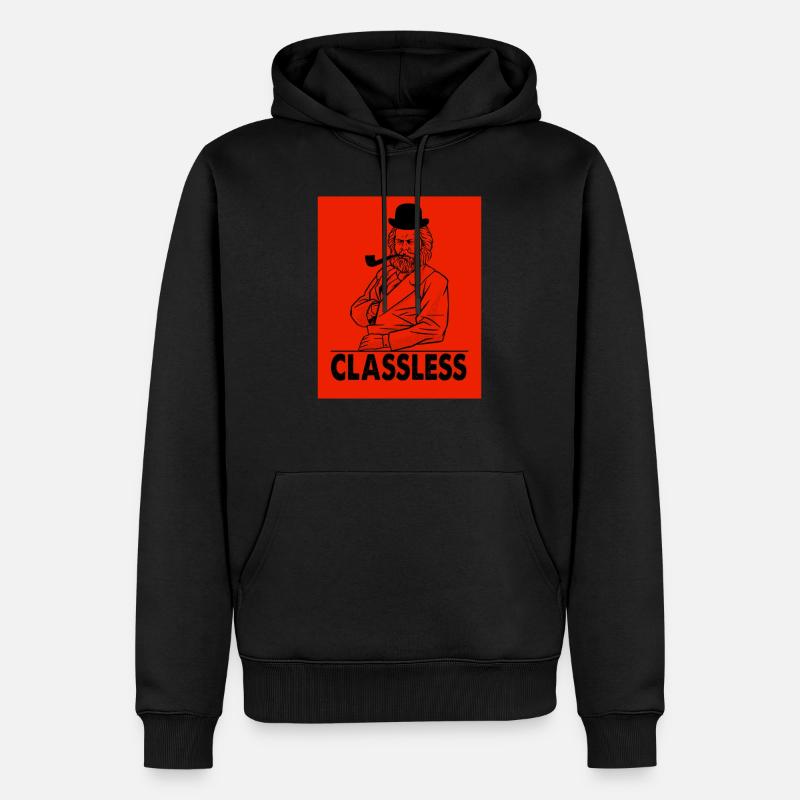 Karl Marx Classless - Männer Premium Bio Hoodie - Schwarz
