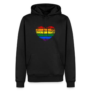 Love | lgbtq+ - Männer Premium Bio Hoodie - Schwarz - Vorne - Nico (187cm)