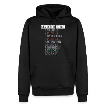 Der Perfekte Tag Pfuschen - Männer Premium Bio Hoodie - Schwarz - Vorne - Nico (187cm)