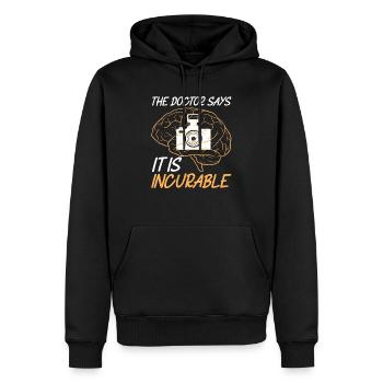 Photographie photographique Photographe photographe photographe - Sweat à capuche Premium bio Homme - noir - Devant - Nico (187cm)