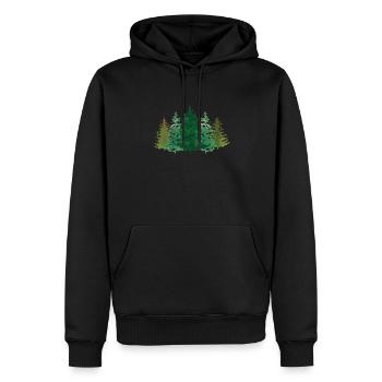 Forest Wood Environment Forester Tree Trees Forester - Men’s Premium Organic Hoodie - black - Front - Nico (187cm)
