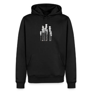 Cueilleurs de champignons Champignons Cèpes Chasseurs de champignons - Sweat à capuche Premium bio Homme - noir - Devant - Nico (187cm)