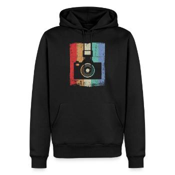 Photographie photographique Photographe photographe photographe - Sweat à capuche Premium bio Homme - noir - Devant - Nico (187cm)