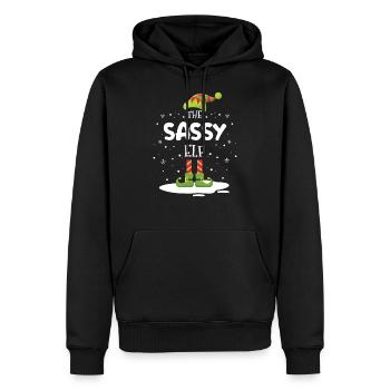 Christmas Family Matching The Sassy Elf Gift - Männer Premium Bio Hoodie - Schwarz - Vorne - Nico (187cm)