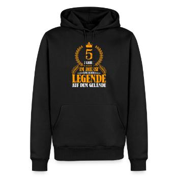 5 Jähriges Dienstjubiläum Firmenjubiläum Jubiläum - Männer Premium Bio Hoodie - Schwarz - Vorne - Nico (187cm)
