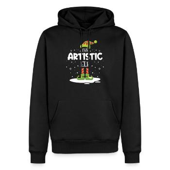 Christmas Family Matching The Artistic Elf Costume - Männer Premium Bio Hoodie - Schwarz - Vorne - Nico (187cm)