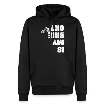Is My Bike Ok Vintage Fahrrad Biker - Sweat à capuche Premium bio Homme - noir - Devant - Nico (187cm)