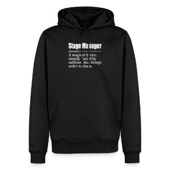 Théatre-Geek Comédie musicale Acteurs de scène - Sweat à capuche Premium bio Homme - noir - Devant - Nico (187cm)