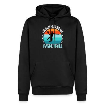 Basketballspieler Basketball Basketballer Spruch - Männer Premium Bio Hoodie - Schwarz - Vorne - Nico (187cm)