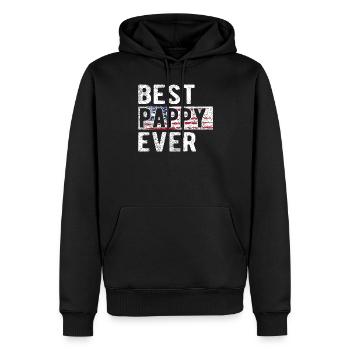 Meilleur papy papy Papy Papy - Sweat à capuche Premium bio Homme - noir - Devant - Nico (187cm)