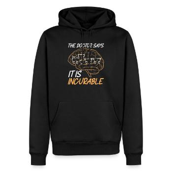 Train train train conducteurs de train - Sweat à capuche Premium bio Homme - noir - Devant - Nico (187cm)