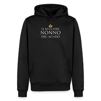 Il Migliore Nonno de Mondo - Sweat à capuche Premium bio Homme - noir - Devant - Nico (187cm)