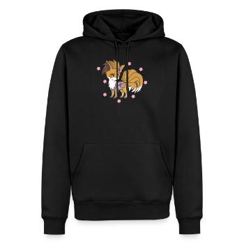 Niedlcher Kawaii Fuchs Anime Tier Otaku - Männer Premium Bio Hoodie - Schwarz - Vorne - Nico (187cm)