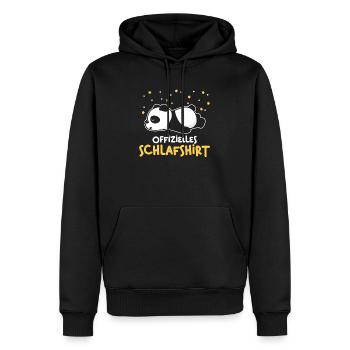 Offizielles Schlafshirt Schlafender Panda Schlaf - Männer Premium Bio Hoodie - Schwarz - Vorne - Nico (187cm)