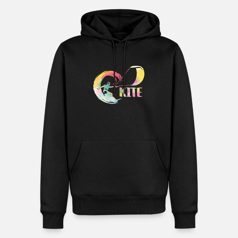 Kite Kiteboarding Kitesurfer Geschenk - Männer Premium Bio Hoodie - Schwarz