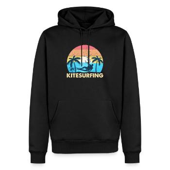 Kite Kiteboarding Kitesurfer Geschenk - Männer Premium Bio Hoodie - Schwarz - Vorne - Nico (187cm)