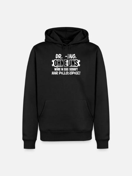Doktor Ingenieur - Männer Premium Bio Hoodie - Schwarz
