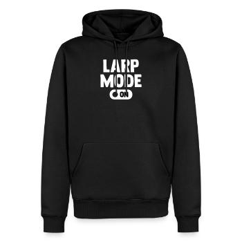Larp-Modus - Männer Premium Bio Hoodie - Schwarz - Vorne - Nico (187cm)