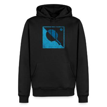 Tischtennis Retro - Männer Premium Bio Hoodie - Schwarz - Vorne - Nico (187cm)