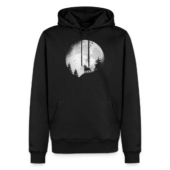 Chien de montagne bavarois - Sweat à capuche Premium bio Homme - noir - Devant - Nico (187cm)