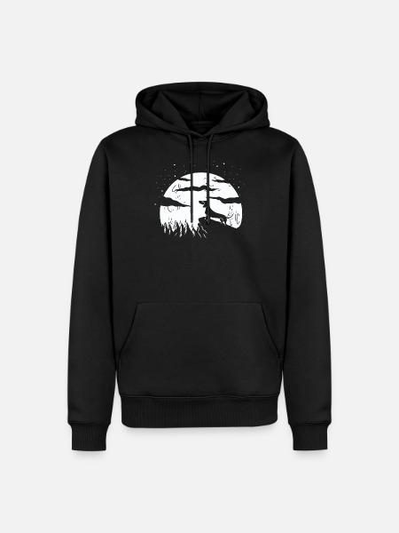 Dachshund Full Moon - Men’s Premium Organic Hoodie - black