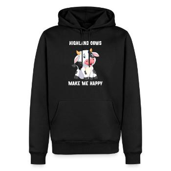 Kuh Kühe Bauernhof Landwirtschaft Geschenk - Männer Premium Bio Hoodie - Schwarz - Vorne - Nico (187cm)