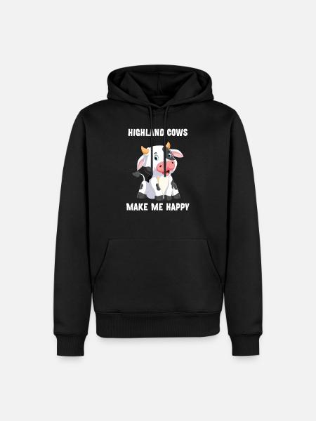 Kuh Kühe Bauernhof Landwirtschaft Geschenk - Herre Premium økologisk hoodie - sort