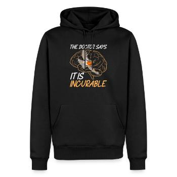 Observation des oiseaux Oiseaux Observation des oiseaux Oiseaux - Sweat à capuche Premium bio Homme - noir - Devant - Nico (187cm)