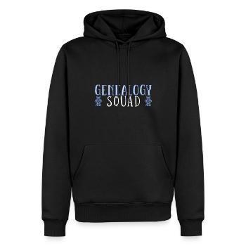 Généalogiste - Sweat à capuche Premium bio Homme - noir - Devant - Nico (187cm)