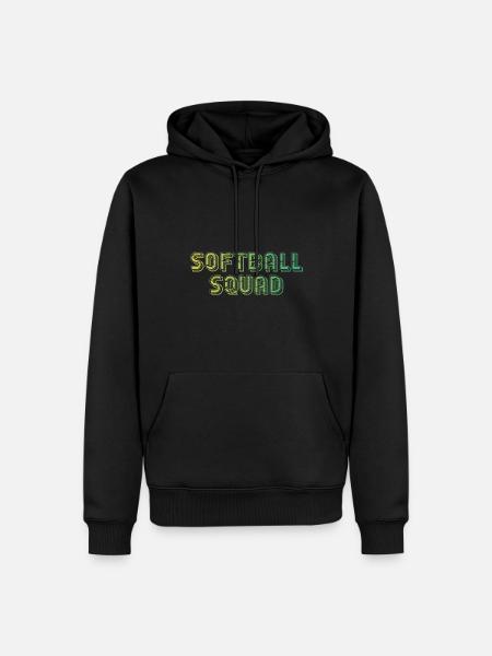 Softball - Men’s Premium Organic Hoodie - black