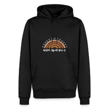 Wild About Pre-K Lehrer Schule Pre-K Tier Drucken - Männer Premium Bio Hoodie - Schwarz - Vorne - Nico (187cm)