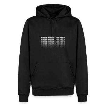 Chien Aussie - Sweat à capuche Premium bio Homme - noir - Devant - Nico (187cm)