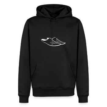 Hausschuhe Humor - Männer Premium Bio Hoodie - Schwarz - Vorne - Nico (187cm)