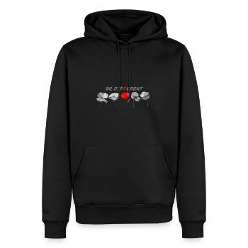 Be different - Sweat à capuche Premium bio Homme - noir - Devant - Nico (187cm)