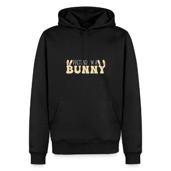 Lapin Lapin - Sweat à capuche Premium bio Homme - noir - Devant - Nico (187cm)