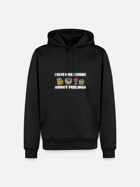 Mixed feelings and exquisite drinks - Men’s Premium Organic Hoodie - black